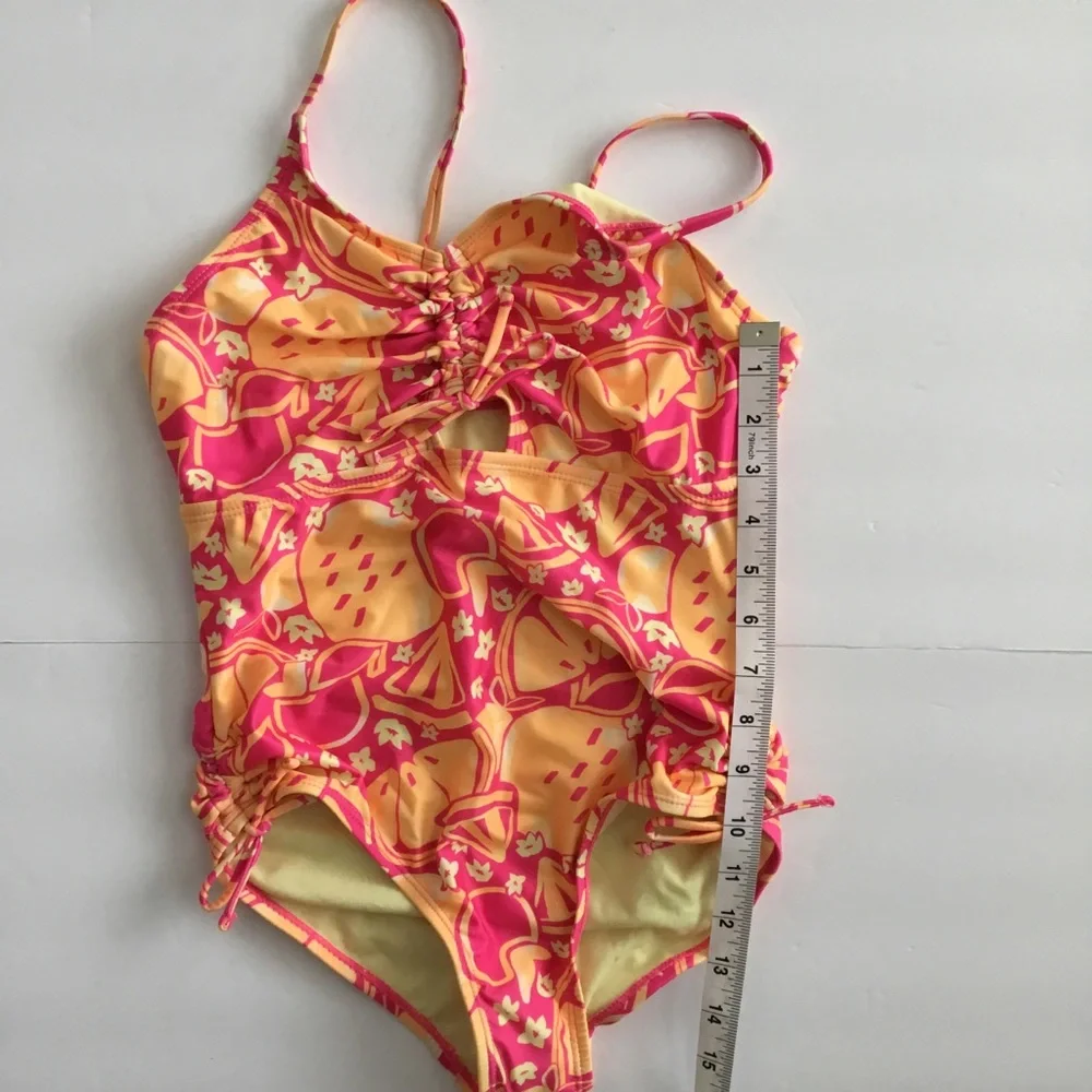 NWOT Swimsuit Girls One Piece Fruit Print Size No Tag